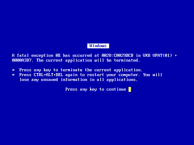 Windows 95 的蓝屏